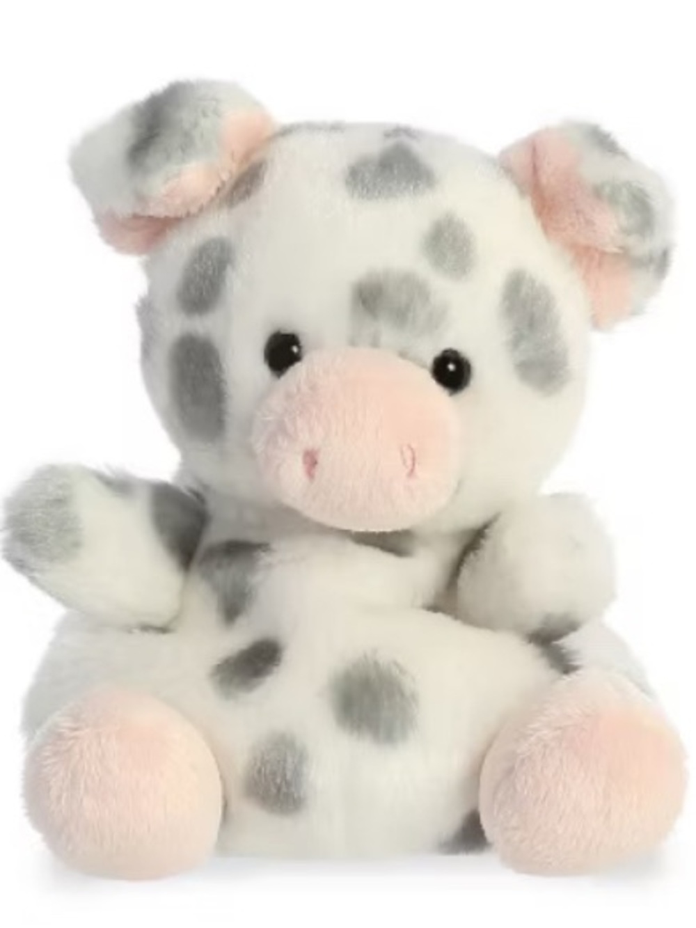 Plush Spotted Piglet Stuffed Animal - White & Pink